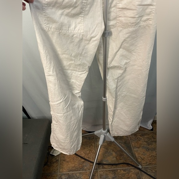 H&M white linen blend pants size‎ 12 - Picture 7 of 11